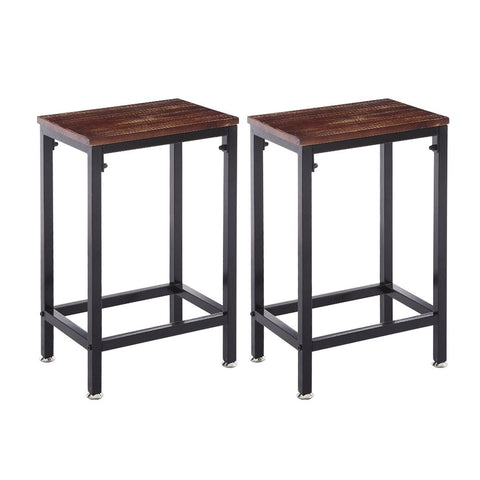 bar stool 2x Metal Industrial Barstools Black