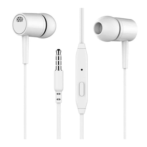 3.5mm In-ear Wired Earphone With Mic Earbuds Headset White