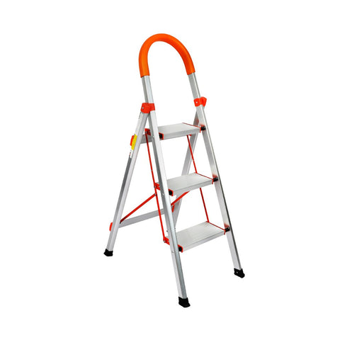 Tools & Accessories 3 Step Ladder Multi-Purpose Folding Aluminium Lightweight Non Slip Platform