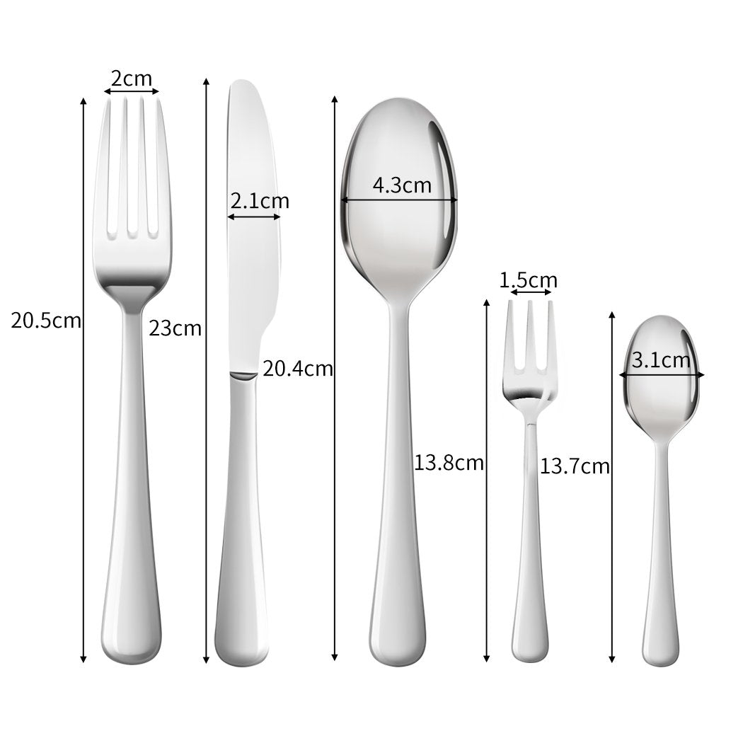 Cutlery Set 30pcs Stainless Steel Fork Knife Spoon Set