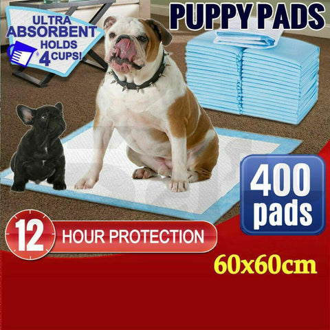 400pcs 60x60cm Puppy Pet Dog Indoor Cat Toilet Training Pads Absorbent New