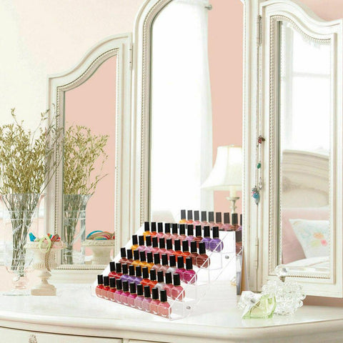 Beauty Products 5 Tier Acrylic Nail Polish Cosmetics Display Stand Rack Organizer
