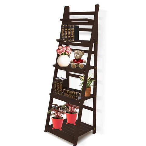 living room 5 Tier Ladder Shelf Stand Storage Book Shelves Shelving Display Rack
