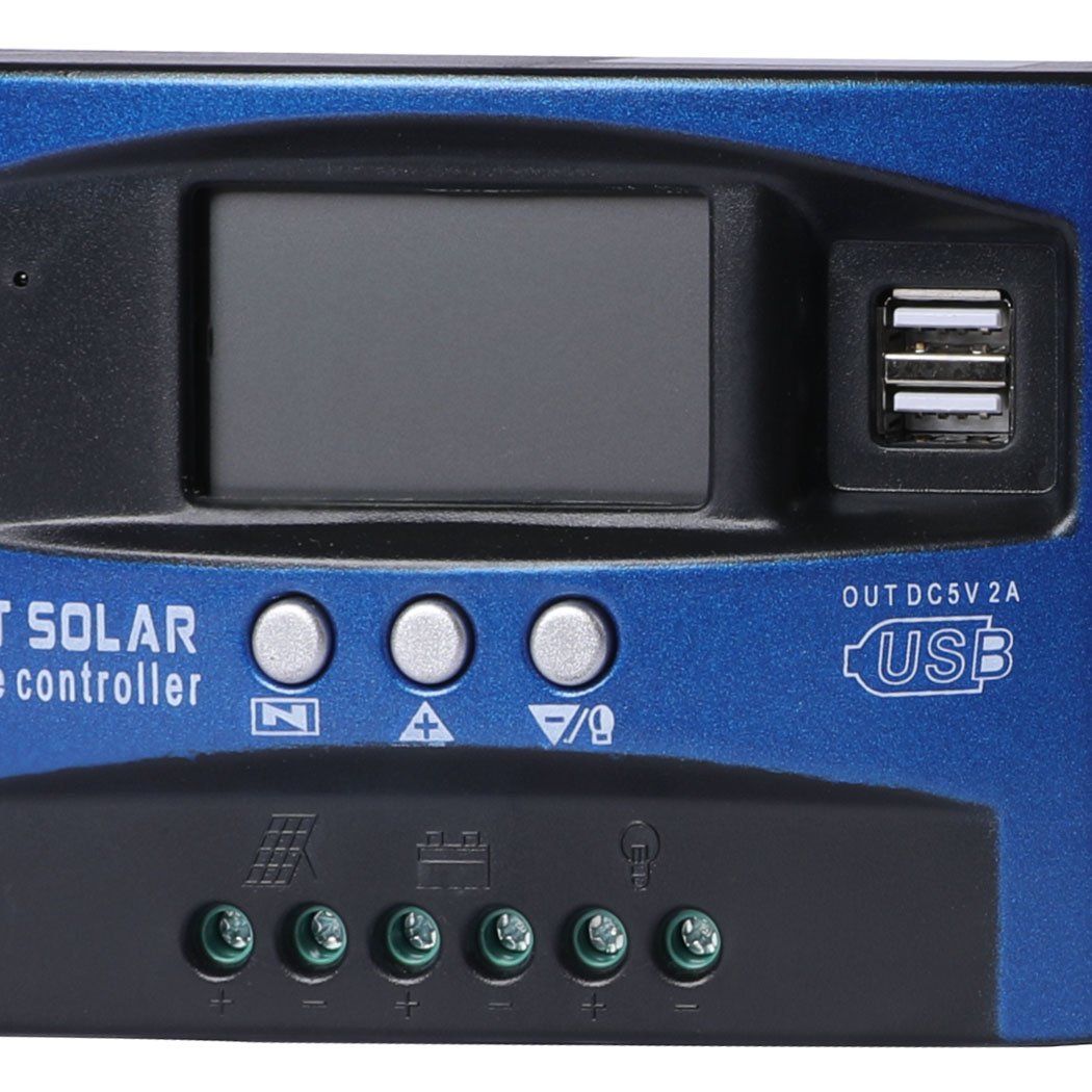 outdoor living 50A Solar Panel Charge Controller 12V 24V Regulator Auto Dual USB Mppt Battery