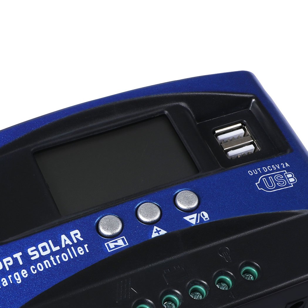 outdoor living 50A Solar Panel Charge Controller 12V 24V Regulator Auto Dual USB Mppt Battery
