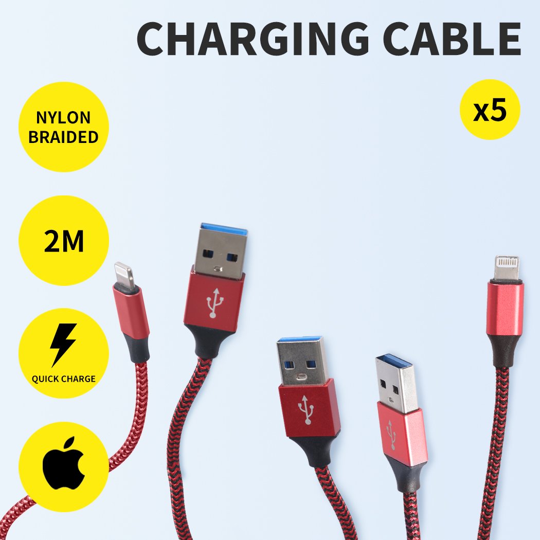 Entertainment & Elec 5x USB Fast Charging Cable iPhone Magnetic Micro iPad Charger