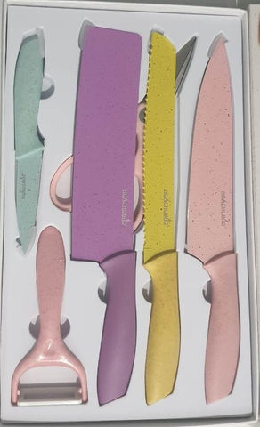 50% 6-piece Huachubao knife set Red
