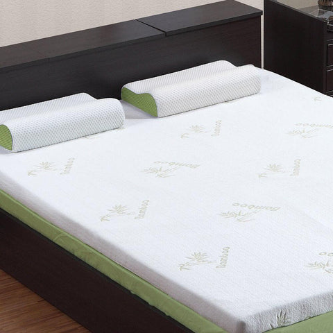 bedding 8cm Thickness Cool Gel Memory Foam Mattress Topper Bamboo Fabric Queen