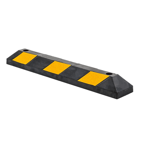 90cm Heavy Duty Rubber Curb Parking Guide Wheel Driveway Stopper Reflective Yellow