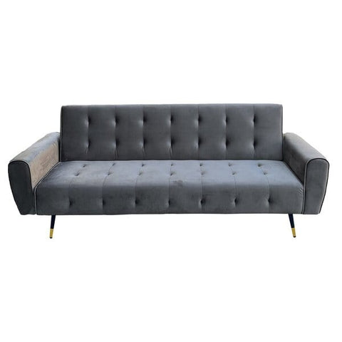 Ava Tufted Velvet Sofa Bed by Sarantino - Green/Light Grey/Dark Grey/Blue