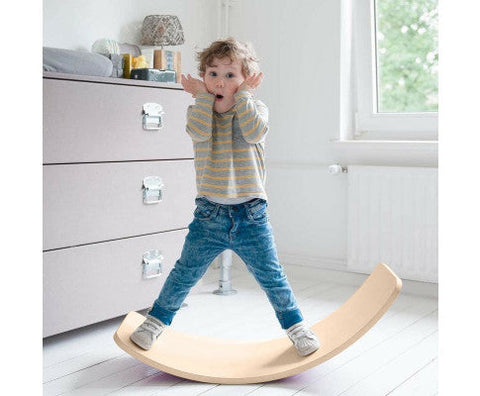 Balance Board Beam Seesaw Wooden Child Kids Adult Yoga