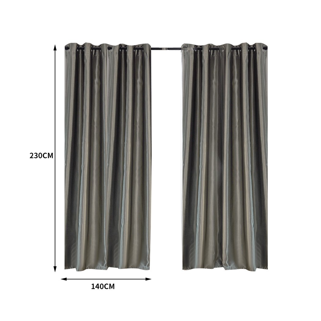 living room Bedroom Blockout Curtains Grey 140CM x 230CM