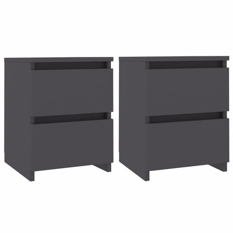 Bedside Cabinets 2 pcs Grey