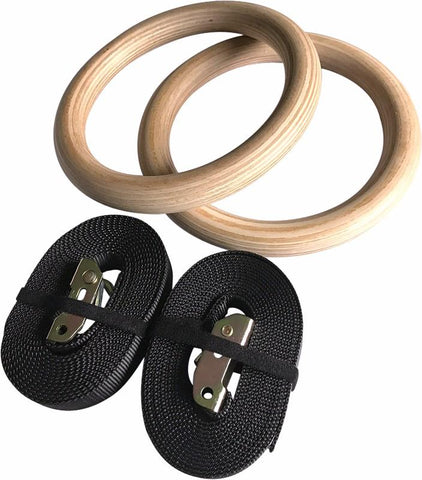 Fitness Accessories Birch Wood Gymnastic Rings