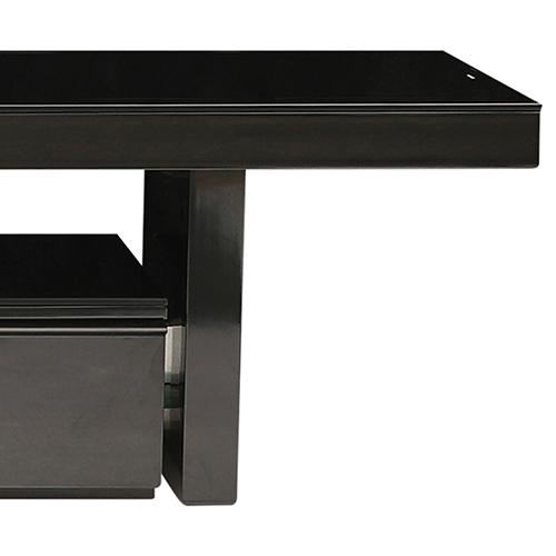 Storage Black colour TV Cabinet glossy MDF Entertainment unit with Extendable three Storage Drawers
