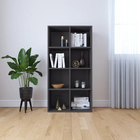 Book Cabinet/Sideboard Grey 66x30x130 cm Chipboard