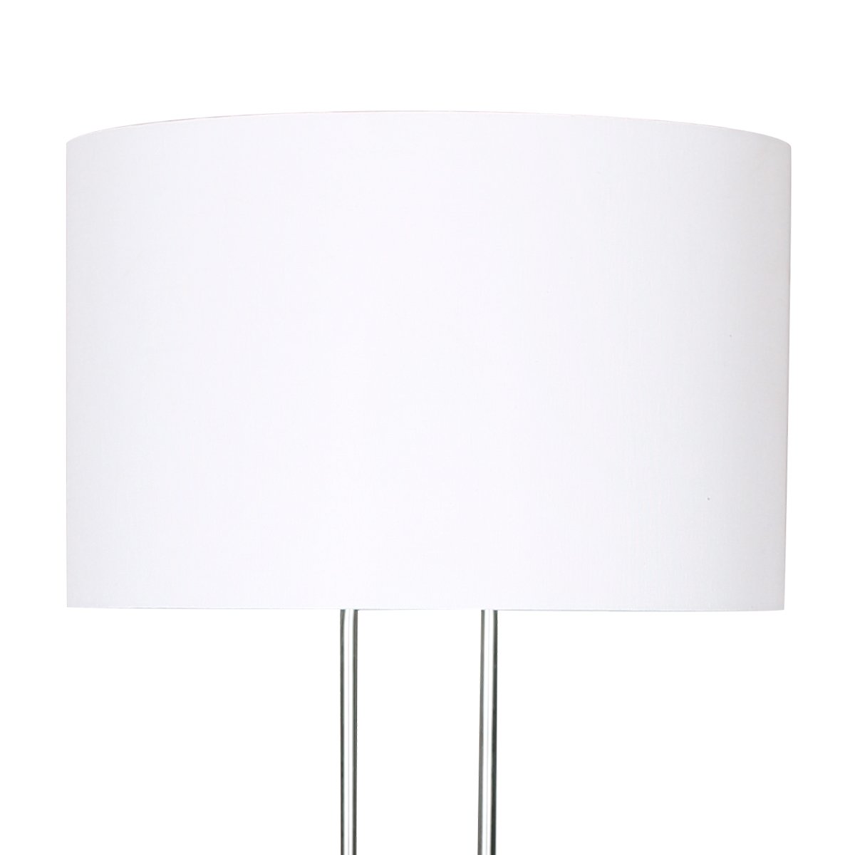 Brushed Nickel Height-Adjustable Metal Floor Lamp