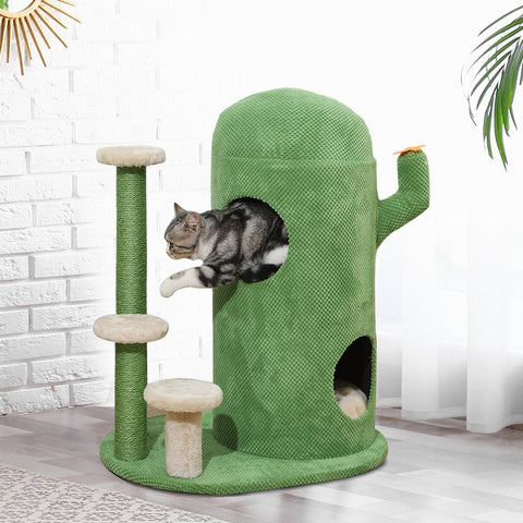 Cat Tree Cat Tree Tower Play Pet Activity Kitty Bed-Green