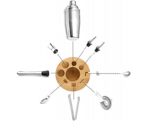 Cocktail Shaker Set Bartender Kit with Rotating