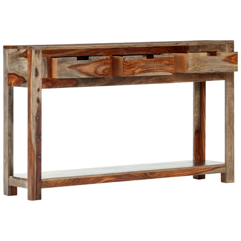 Console Table with 3 Drawers Solid Sheesham Wood