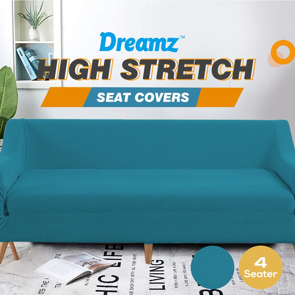 living room Couch Stretch Sofa Lounge Cover Protector Slipcover 4 Seater Green