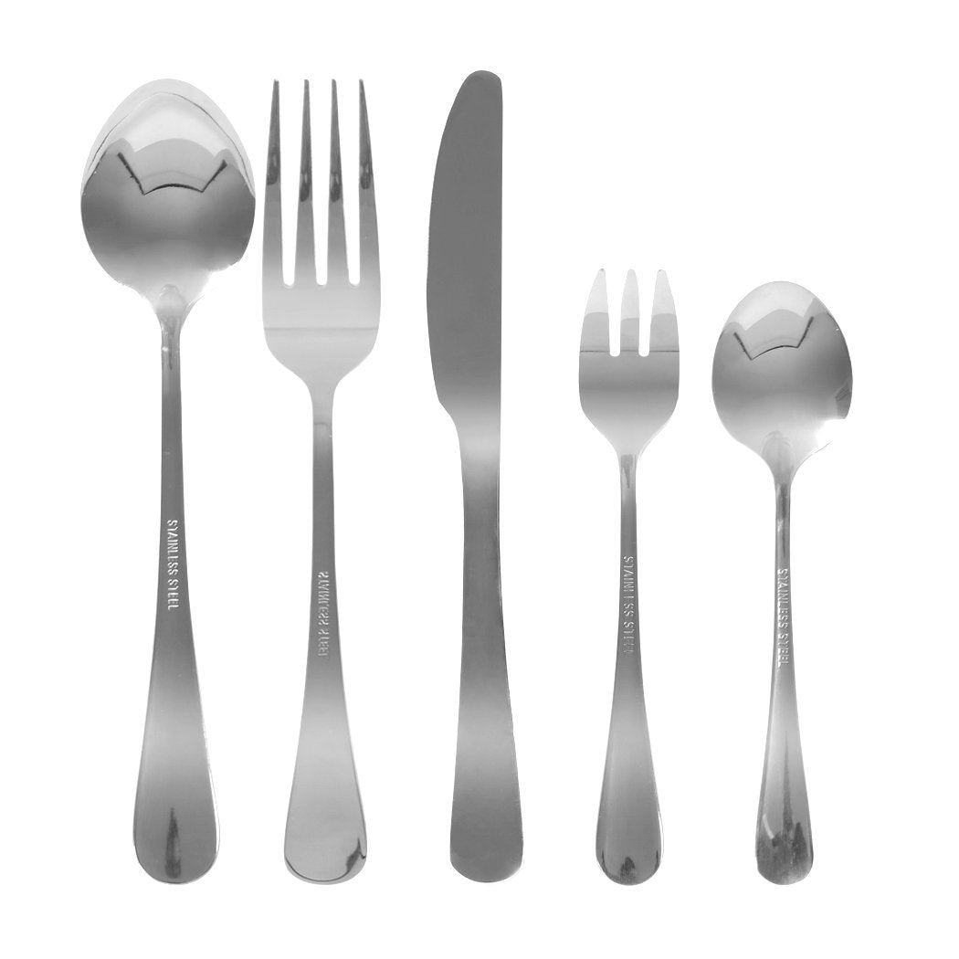 Cutlery Set Cutlery set stainless steel knife fork spoon child silver 60pc