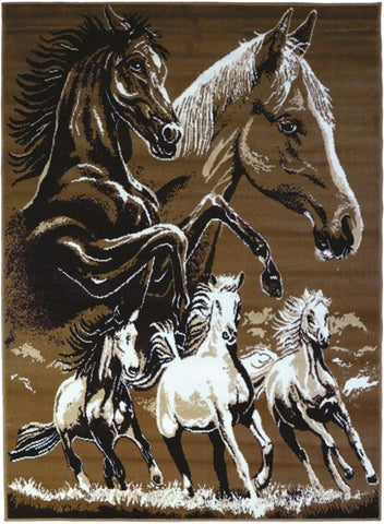 Floor Rug Dark horses modern quality rug b24640/904