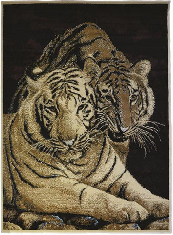 Floor Rug Dark tigers modern quality rug b24612/904