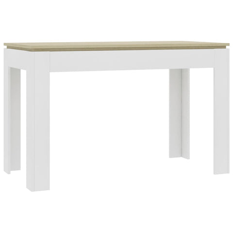 Dining Table  White and Sonoma Oak Chipboard
