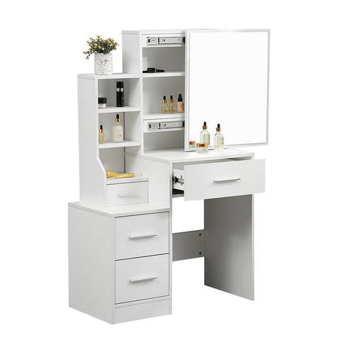 Dressing Table set Stool Mirrors Jewellery Cabinet Organizer