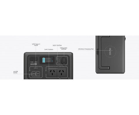 Eb55 Portable Power Station 700W/537Wh Lifepo4 Battery Backup Au Plug For Home Emergency Outdoor Camping