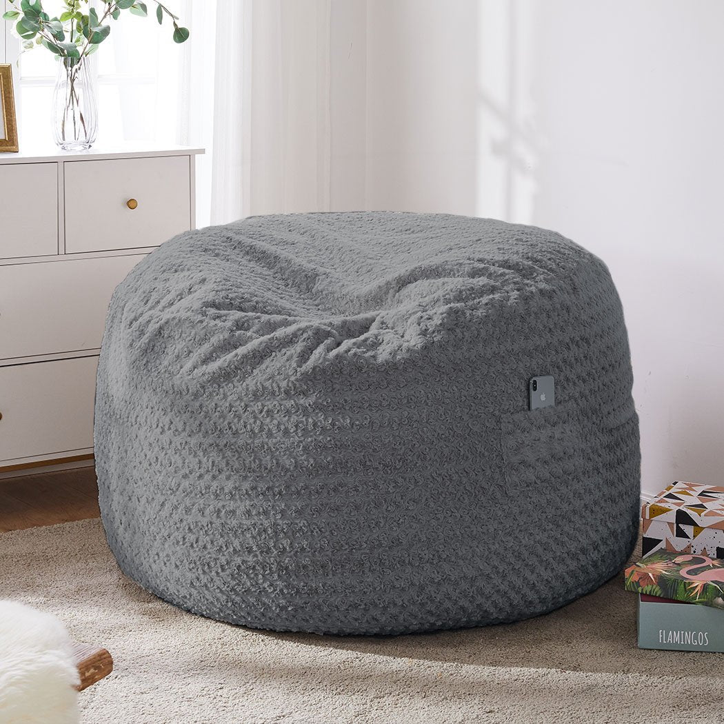 living room Extra Large Lounger Indoor Lazy Bean Bag Grey