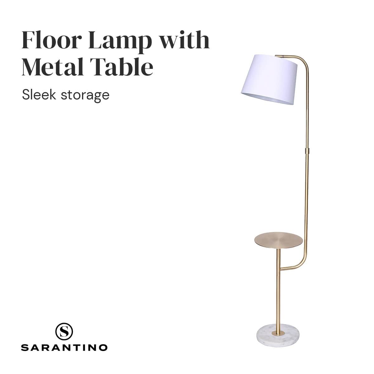 Floor Lamp With Metal End Table
