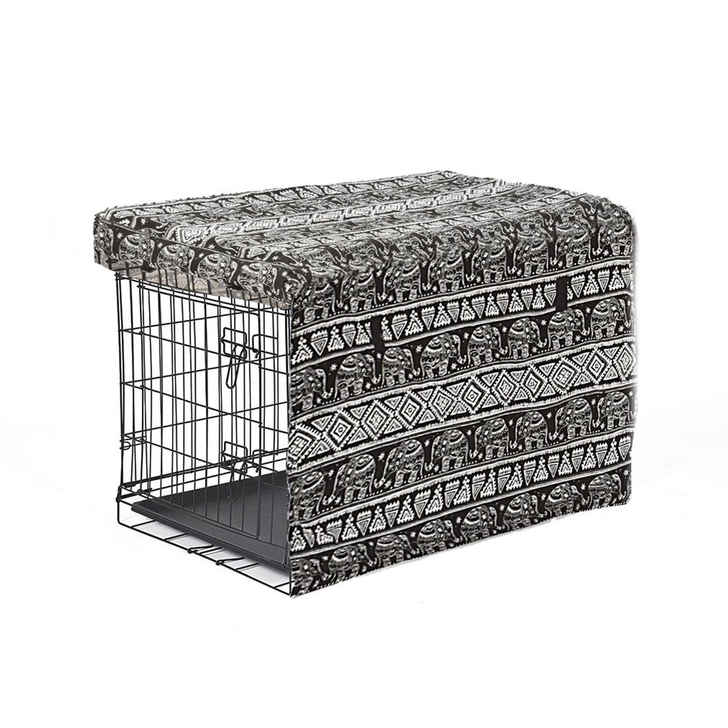 Pet Products Foldable Metal Carrier Portable Pet Kennel With Cover 48"