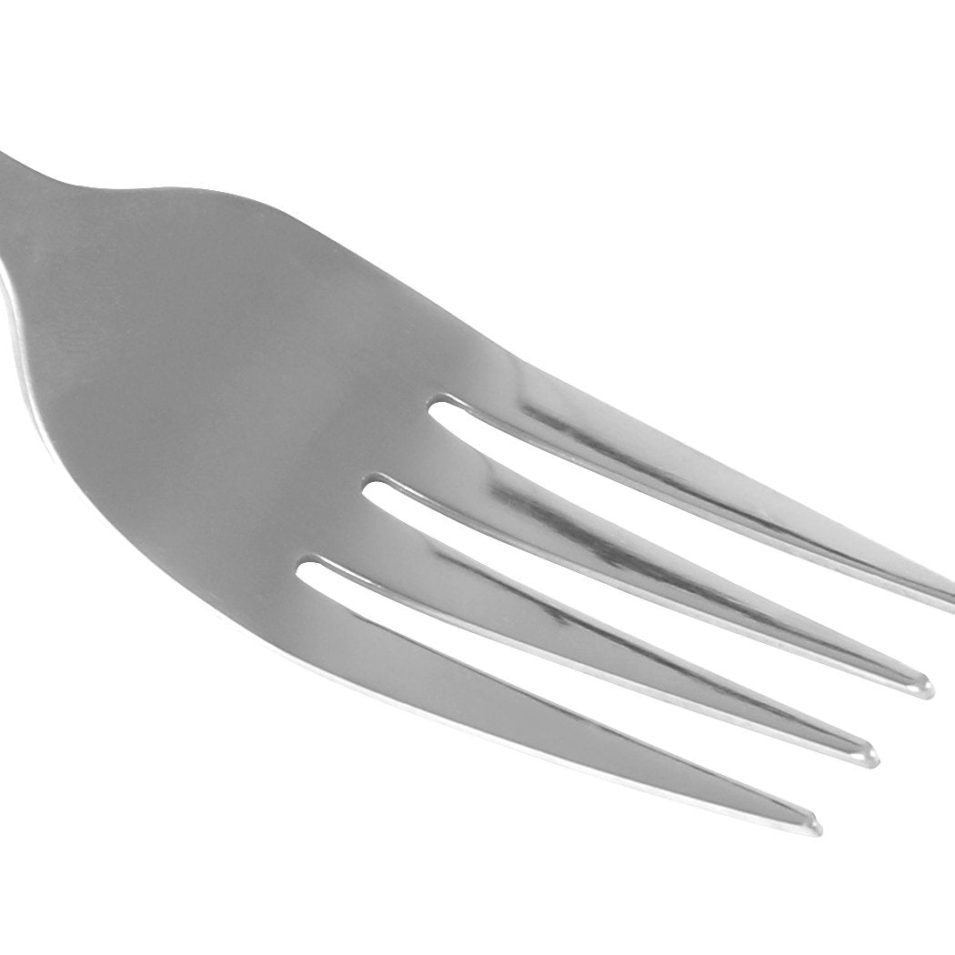 Cutlery Set Fork Spoon Tableware Set Glossy Silver