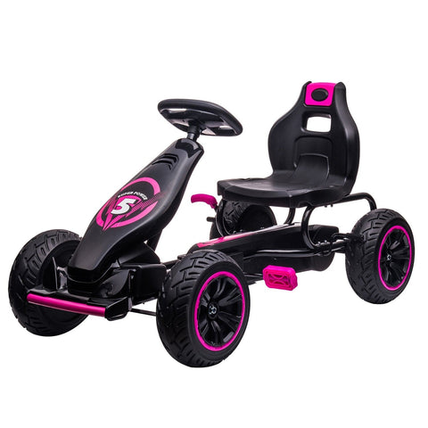 G18 Kids Ride On Pedal Go Kart - Rose Pink