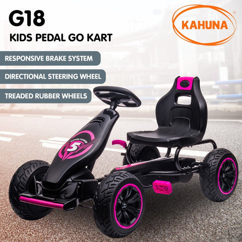 G18 Kids Ride On Pedal Go Kart - Rose Pink