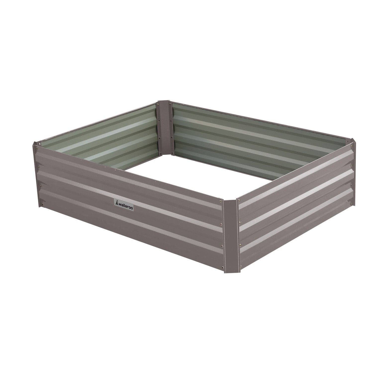 Garden Bed 120 x 90 x 30cm Galvanized Steel - Grey