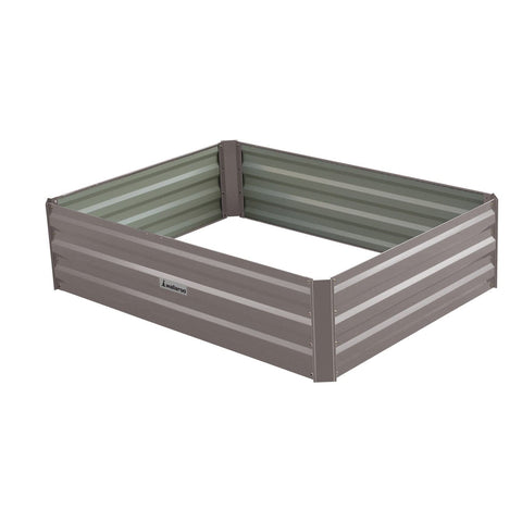 Garden Bed 120 x 90 x 30cm Galvanized Steel - Grey