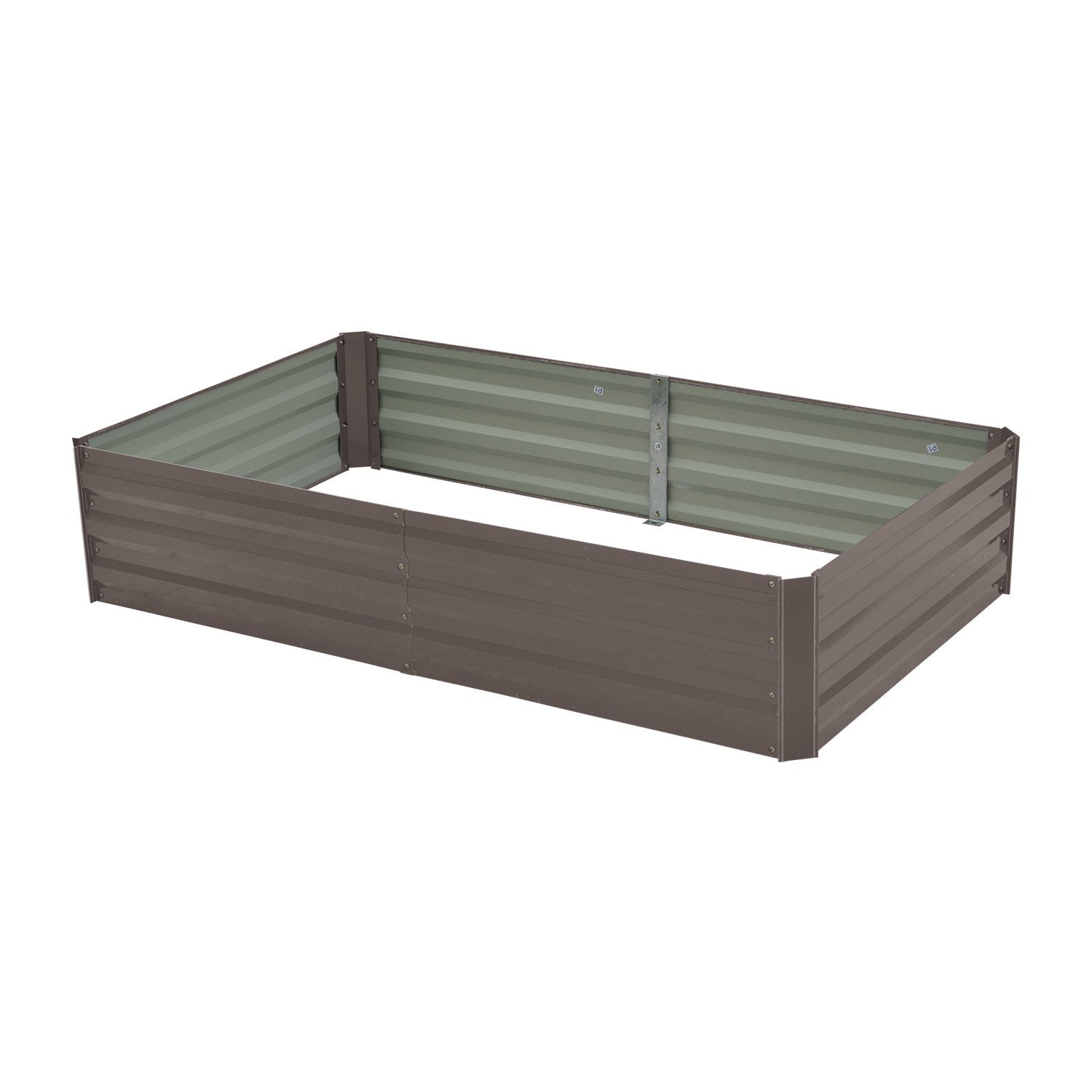 Garden Bed 150 x 90 x 30cm Galvanized Steel - Grey