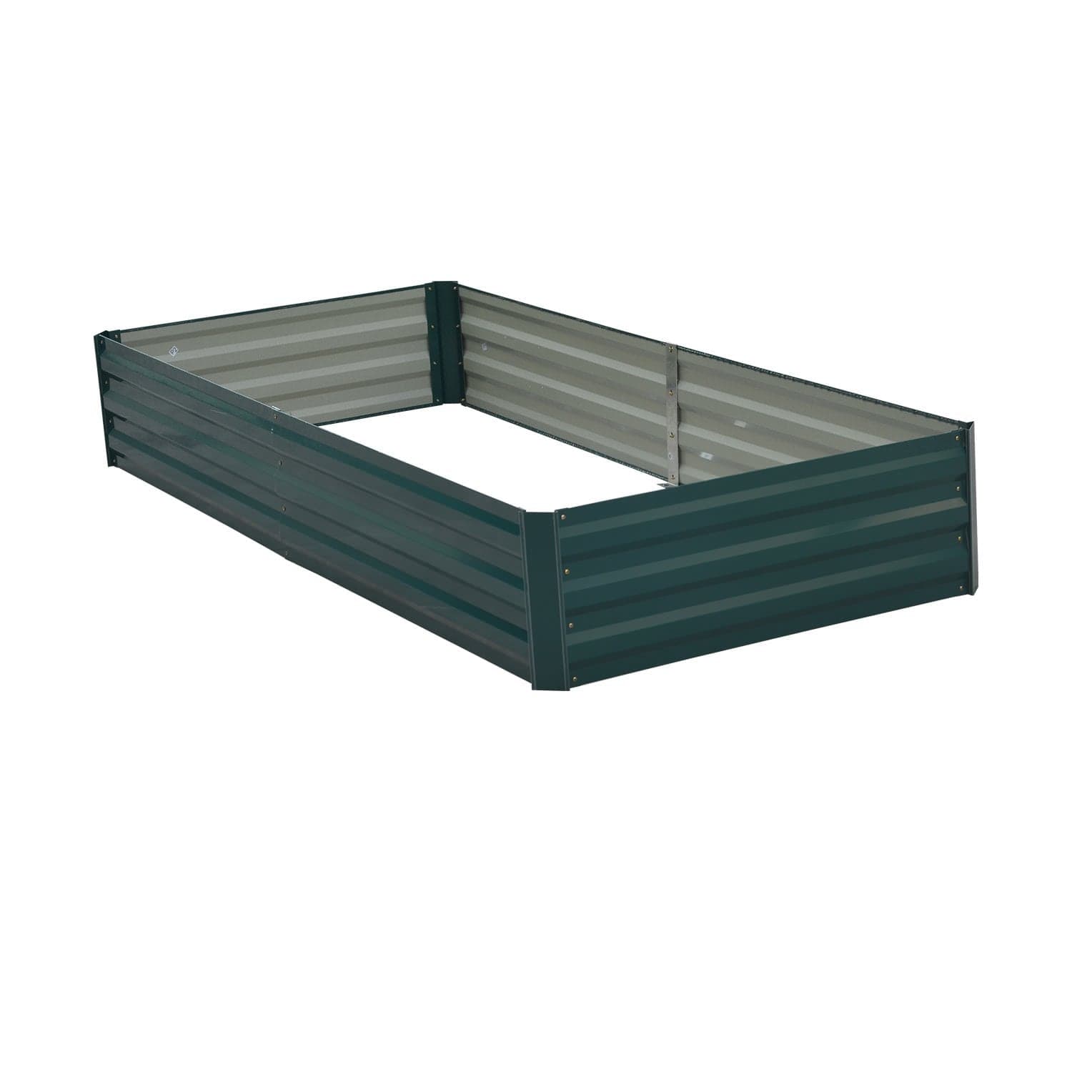 Garden Bed 210 x 90 x 30cm Galvanized Steel - Green