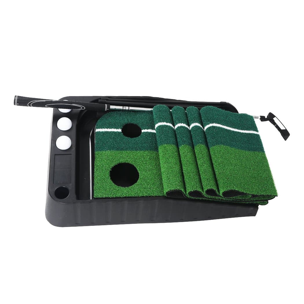 travelling Golf Putting Mat Portable Auto Return Practice Putter Trainer Indoor Outdoor Type A