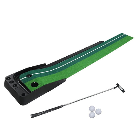 travelling Golf Putting Mat Portable Auto Return Practice Putter Trainer Indoor Outdoor Type A