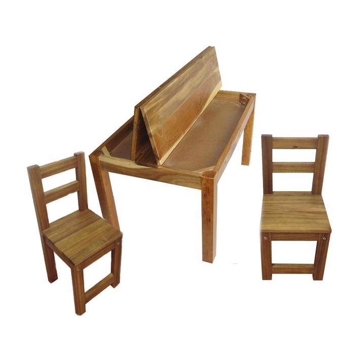 Toys Hardwood study desk and 2 standard chairs