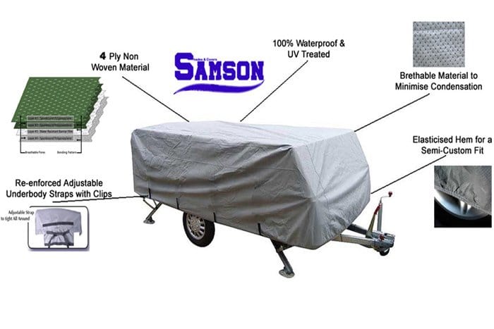 Heavy Duty Trailer Camper Cover 14-16Ft