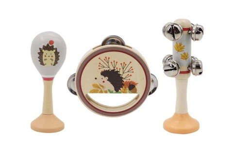 Hedgehog Wooden 3Pcs Musical Set