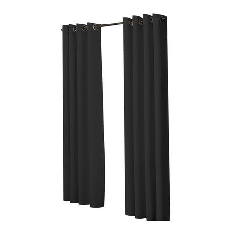 High density polyester fabric 2x Blockout Curtains -black