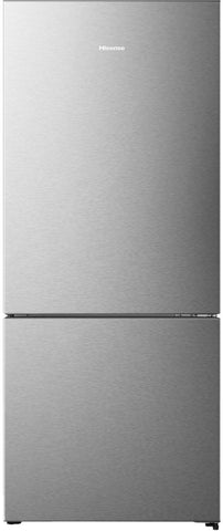 Hisense 417l pure flat bottom mount fridge (s/less steel)
