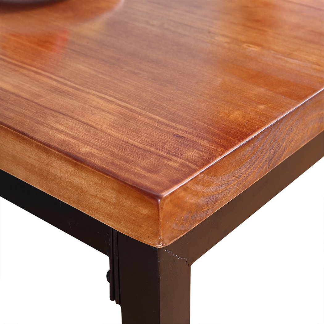 dining room Industrial Wood Bar Table Steel Legs
