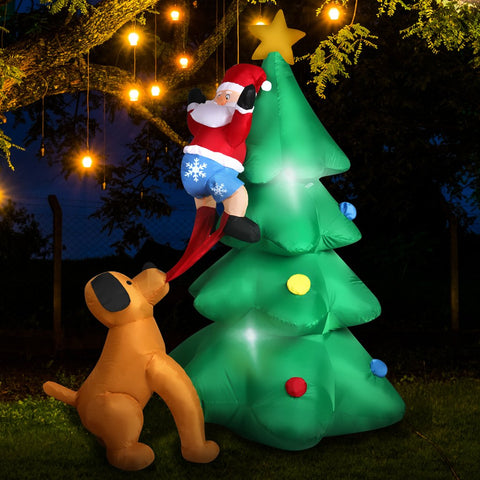 Inflatable Christmas Santa Snowman With Led Light Type 1
